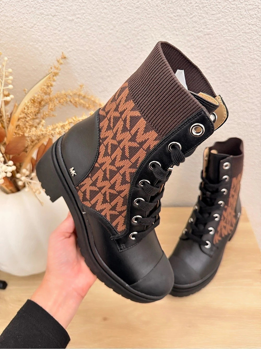 Michael Kors Brea Bootie Black & Brown US 7.5 NWT